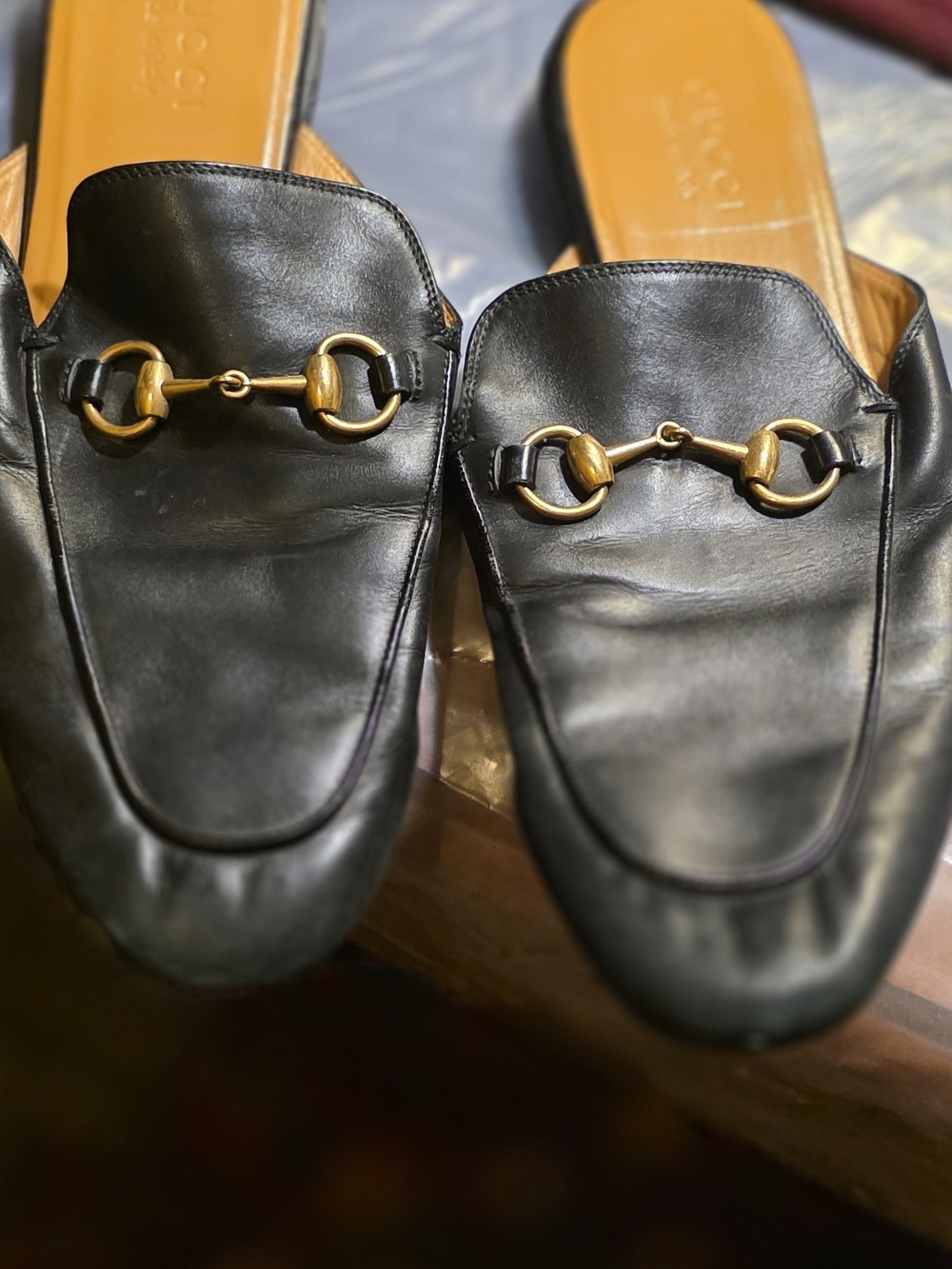Gucci Black Leather Men’s Loafers Size 8